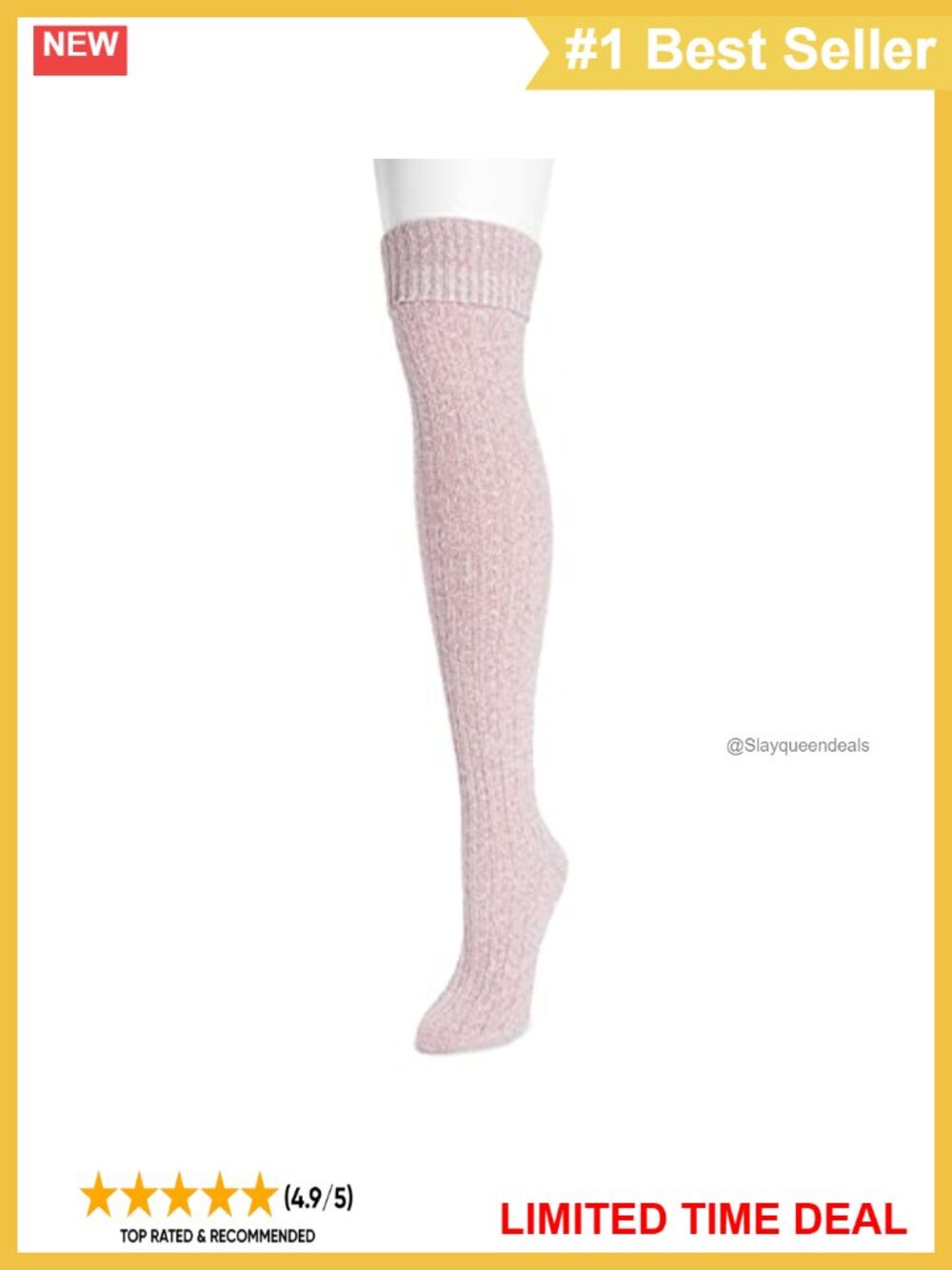 Over the Knee Socks Microfiber Fairisle Knit Winter Warm